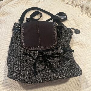 The Sak Black and Gray Crocheted Women's Bag/backpack